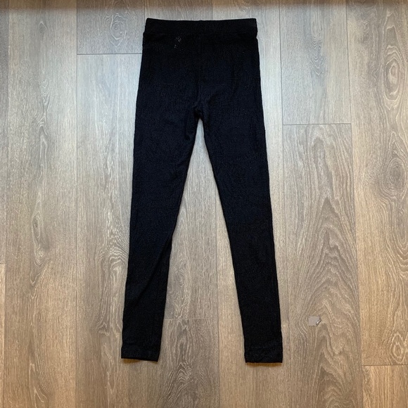 H&M Women's Lace Leggings Tights Skinny Leg Full length Sheer Mesh Black Small - Picture 3 of 15